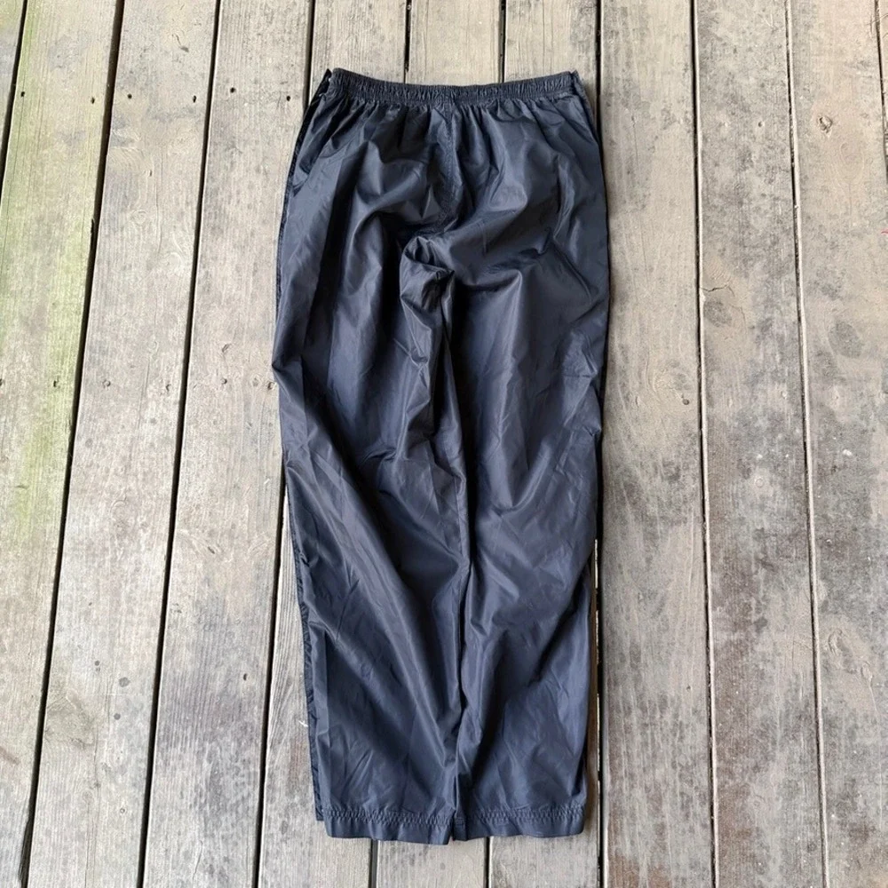 Vintage Nike Black Nylon Track Pants Zipper Sides